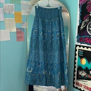 Love the label blue maxi skirt size Small